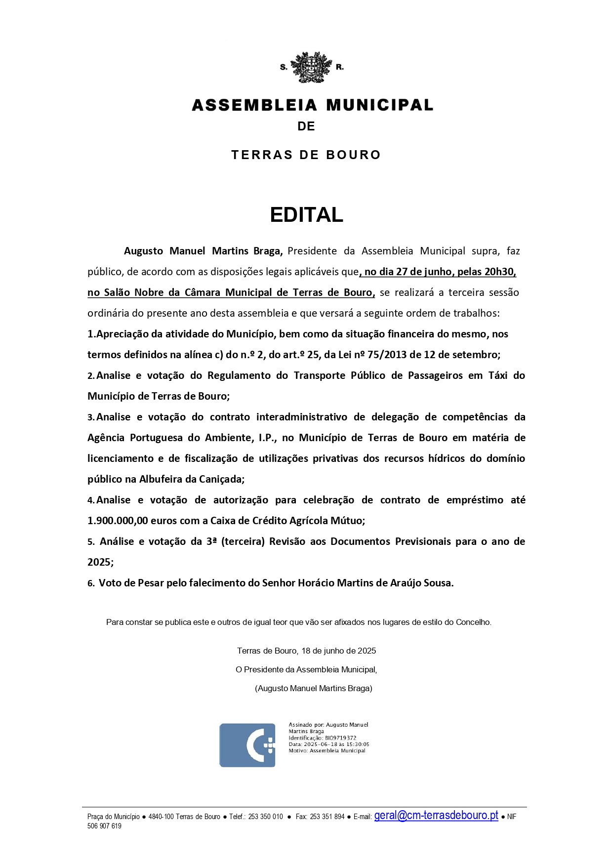 EDITAL AM 27.6.25