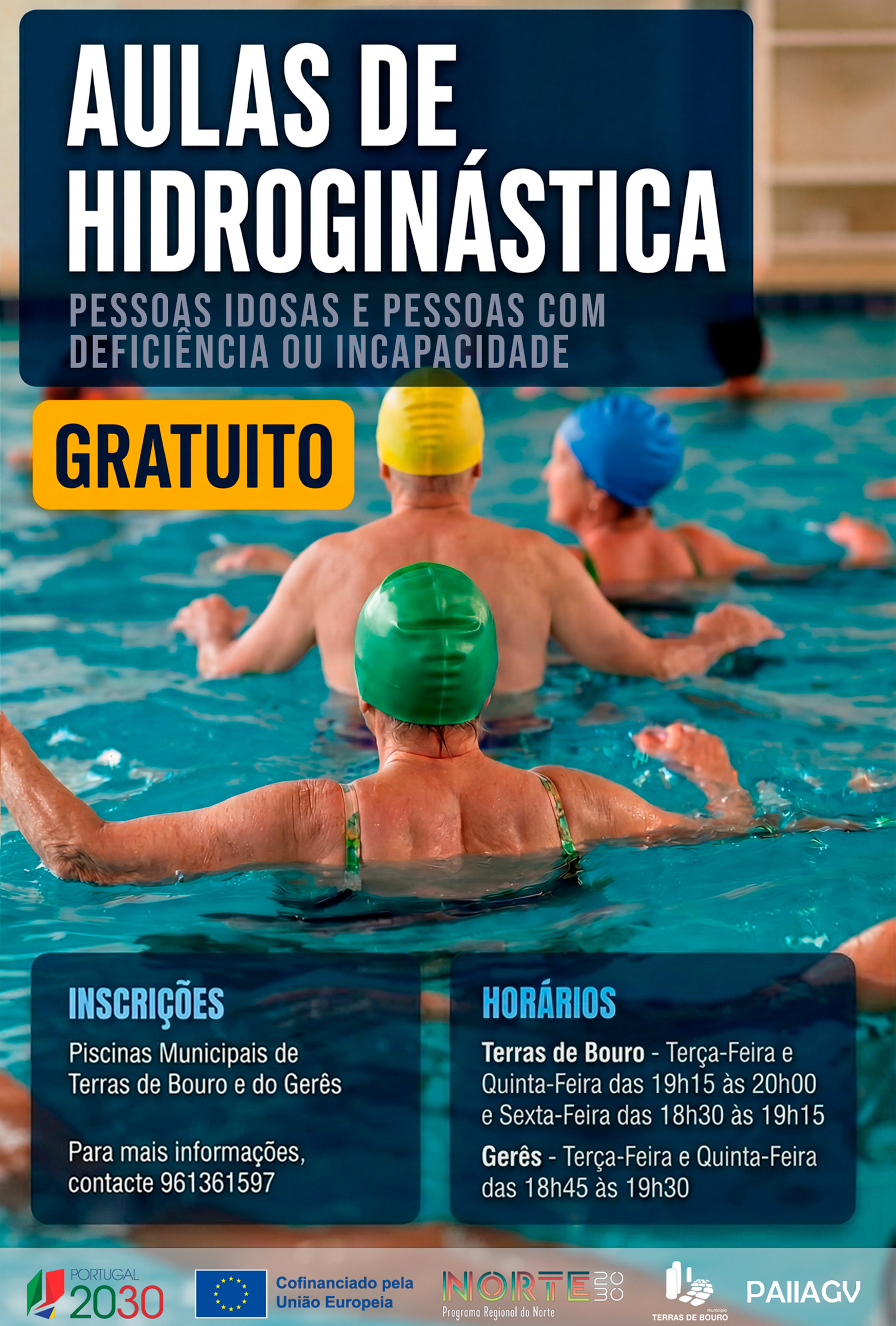 Terras de Bouro Promove Hidroginástica Gratuita para Seniores e Pessoas com Deficiência ou Incapacidade